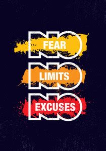 no fear no limits no excuses |Motivational Poster|Inspirational Poster ...