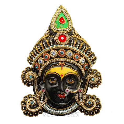 Buy VEDIC VAANI Poly Fiber Goddess Maa Kali Devi Face Mukhota for MATA ...