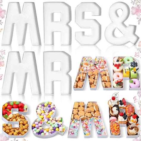 Buy Set of 6 Charcuterie Letters Mr & Mrs Cardboard Number Fillable ...
