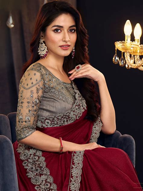 Buy Latest Embroidery Saree Collection Online By Kolour - India