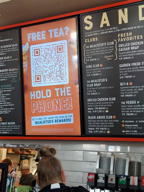 Menu at McAlister's Deli restaurant, Highland Village, FM 407