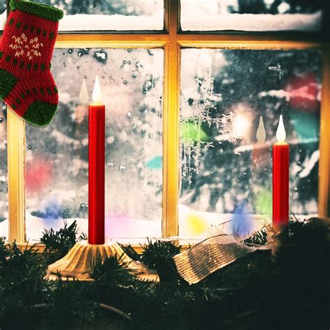 Buy Window Candles Flickering Battery Operated with Remote and Timer, 6 ...