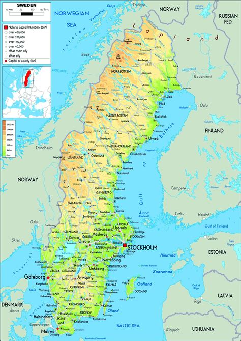 Mapa de Suecia • Mundo Mapa