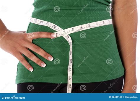 Closeup Measuring Tape on Waist Stock Photo - Image of healthy, thin ...