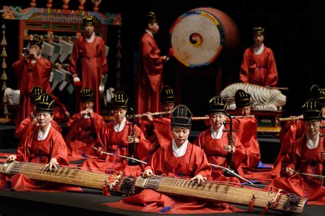 Court musicians performing Gugak
