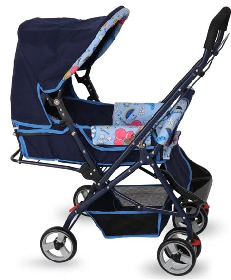 Buy Dyna Pram with 3 Position Seat | Reversible Handle Stroller ...