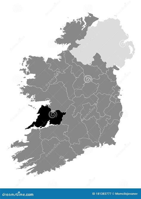 Location Map of Clare County Council Stock Vector - Illustration of ...