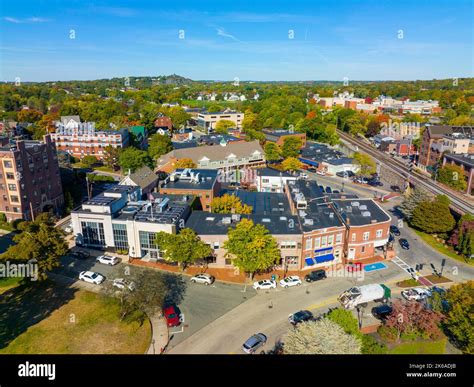 Winchester Center Historic District in fall on Vine Street in town of ...