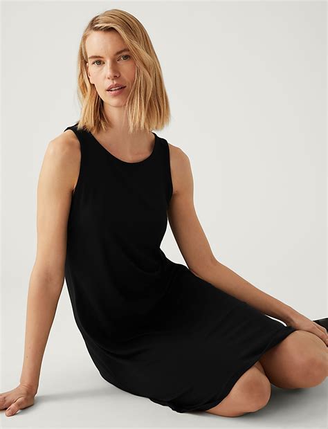 Buy Jersey Round Neck Mini Skater Dress at Marks & Spencer