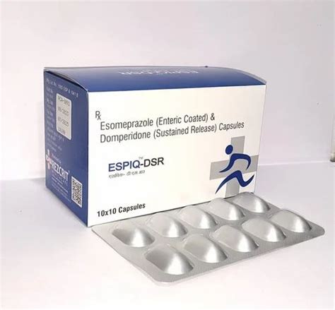 Pharmaceutical Capsules - Esomerprazole 40mg + Domperidone 30mg Capsule ...