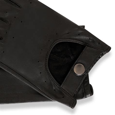 Black leather mens driving gloves online