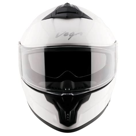 VEGA Zap Dx Solid White Full Face Helmet – Sparkly Helmets