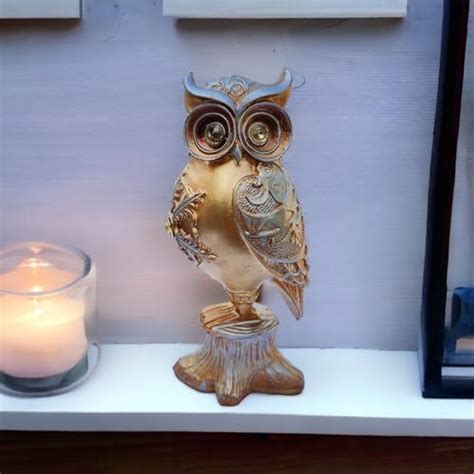 Buy The Spiritual Living Owl Statue for Good Luck II Aesthetic Resin ...