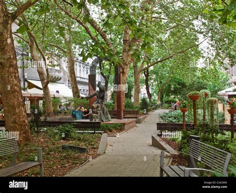 Statue of composer Franz Liszt in Liszt Plaza. Budapest, Hungary Stock ...