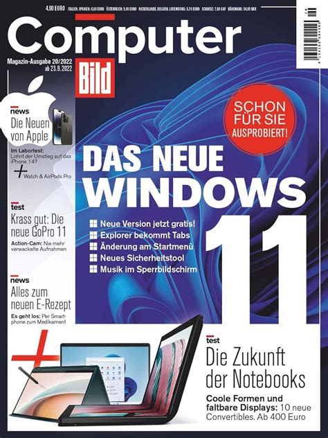 Computer Bild Magazin 20/2022 "Das neue Windows 11" : Computer Bild ...