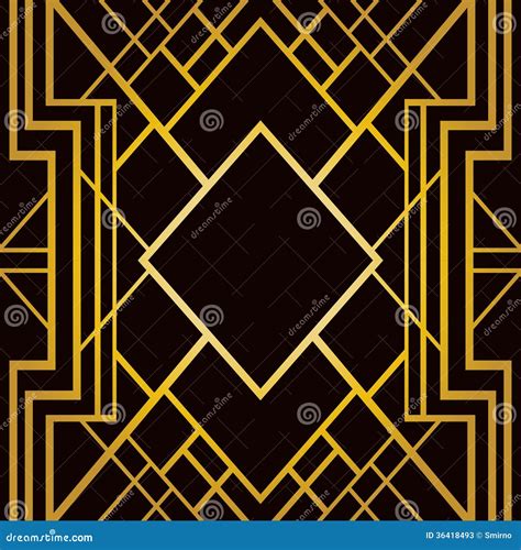 Art deco geometric pattern stock vector. Illustration of gradient ...