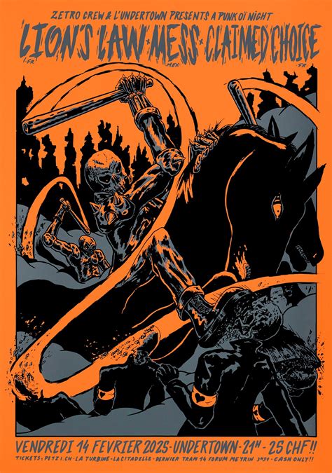 【GOODS | POSTER】SCREEN PRINT GIG POSTER / Lion's Law + Mess + Claimed ...