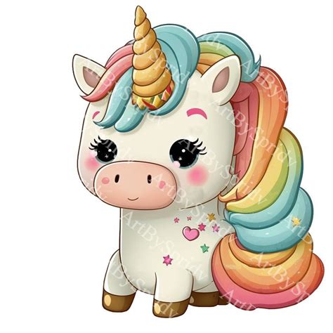 Cute Unicorns Clip Art