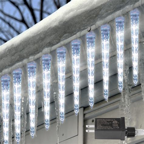 DONGPAI LED Icicle Meteor Shower Lights, 11'' Outdoor Icicle Christmas ...