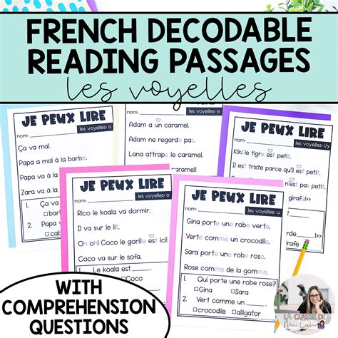 French Decodable Reading Passages with Comprehension Questions for ...