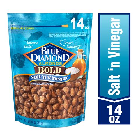 Blue Diamond Almonds, Bold Salt 'n Vinegar, Light Vin Mix Snack Nuts ...