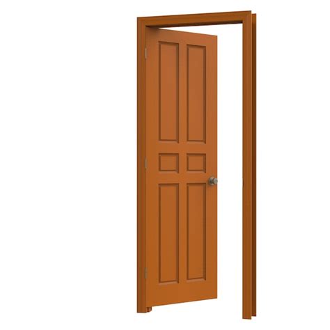 Orange open isolated door closed 3d illustration rendering | Premium Photo