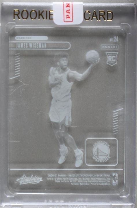 2020-21 Panini Absolute Memorabilia - Glass James Wiseman #24 (RC) for ...