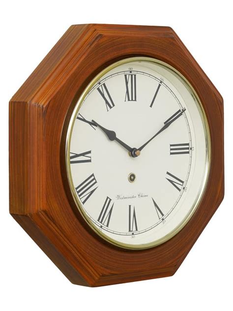 Buy CHRONIKLE Elegant Wooden Octagon Shaped Case Chime Analog Roman ...
