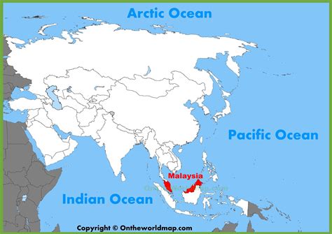 Malaysia location on the Asia map - Ontheworldmap.com