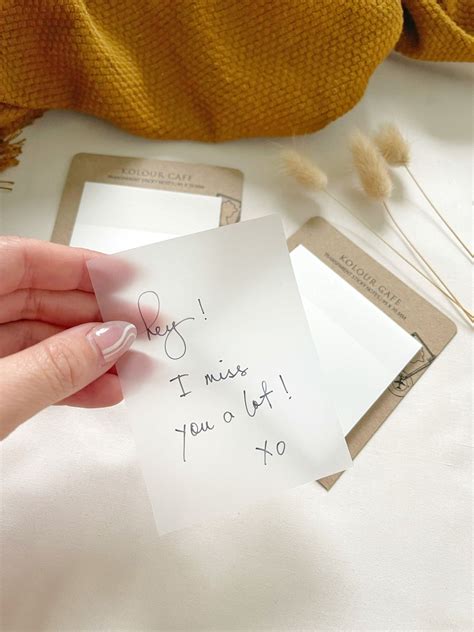 Transparent Matte Sticky Notes | Plastic Clear Sticky Notes for Planners and Note Taking and ...