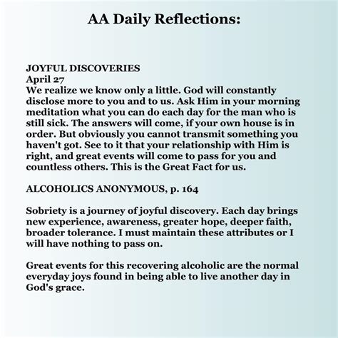 AA Daily Reflections : soberfactory