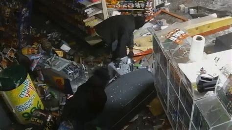 Suspects sought after breaking into store, stealing ATM