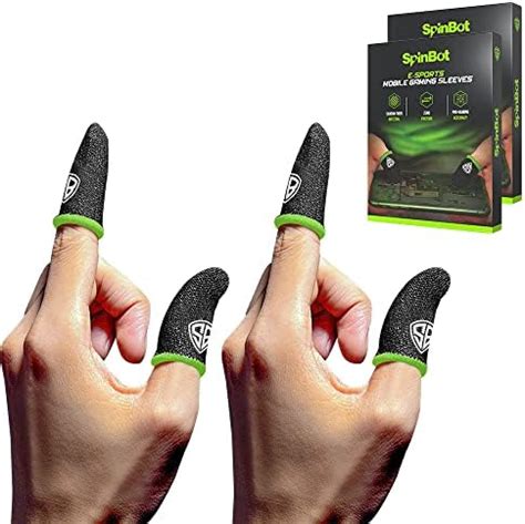 SpinBot Thumb & Finger Sleeve for Mobile Game (4 Pieces), Pubg,Cod ...