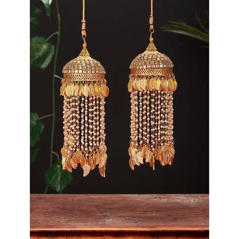 Buy Aatmana Gold-Plated Stone Studded & Pearl Beaded Bridal Kaleera ...