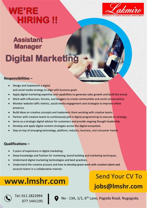 Assistant Manager Digital Marketing 2026
