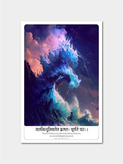 Small efforts amount to big things - Chanakya Niti Sanskrit Poster ...