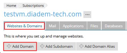 How to add a Domain in your Subscription - Diadem Technologies ...