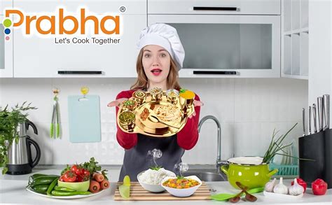 Prabha High Grade Stainless Steel PVD Gold Coating Rajwada Thali Dinner ...