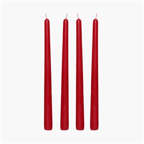 Buy Colour Connect Taper Candle Set-4 Pcs. Raspberry from Home Centre ...