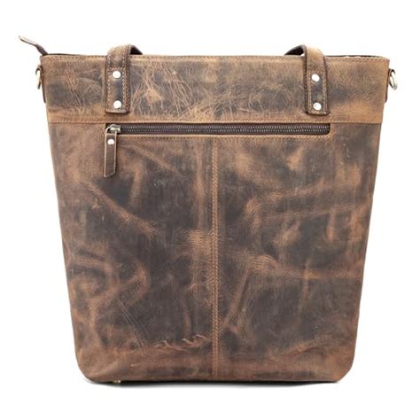 Goatter Genuine Leather Tote Bag For Women, (Large Size, Brown) – goatter