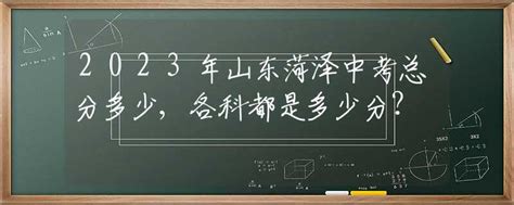 2023年山东菏泽中考分数线：普通高中学校和中职职教高考班录取资格线设定为300分