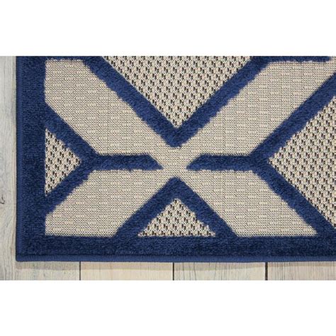 Nourison Aloha 3 X 5 (ft) Navy Abstract Area Rug in the Rugs department ...