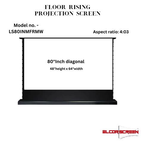 Manual floor rising projection screen 80-Inch in Kanpur