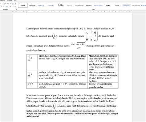 Word MathType 的图像结果