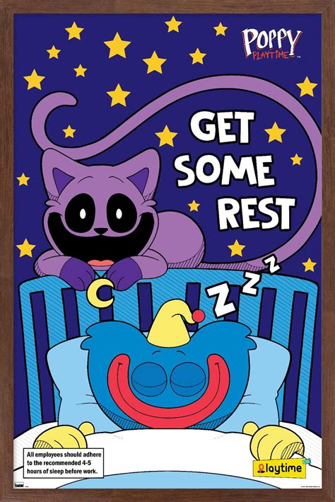 Poppy Playtime - Huggy Wuggy Get Some Rest Wall Poster, 14.725" x 22. ...