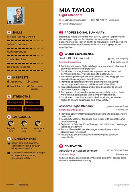 10+ Flight Attendant Resume Samples & Templates for 2025