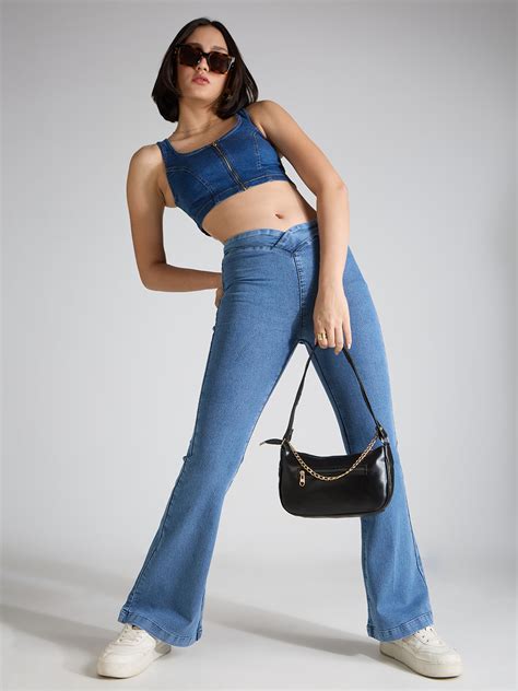 TARAMA V Cut Pull On Flare Fit – TARAMA JEANS