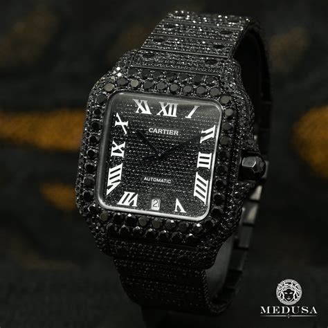 40mm Cartier Santos 100 XL - Black Diamond | Cartier santos 100 xl ...