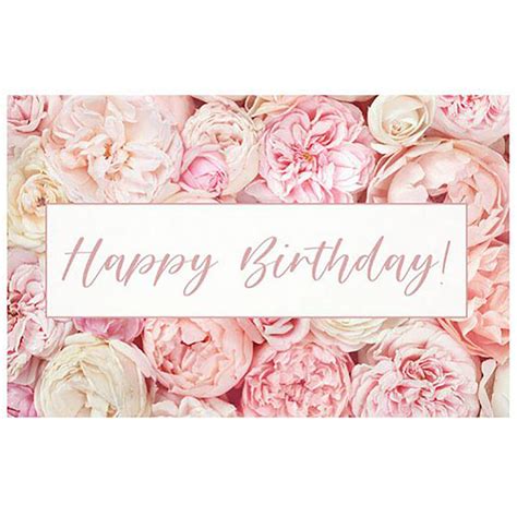 Birthday Pink Flower Wall Card x 50 - Floral Craft