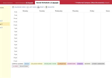Course schedule planner isnt working for me and just shows this ...